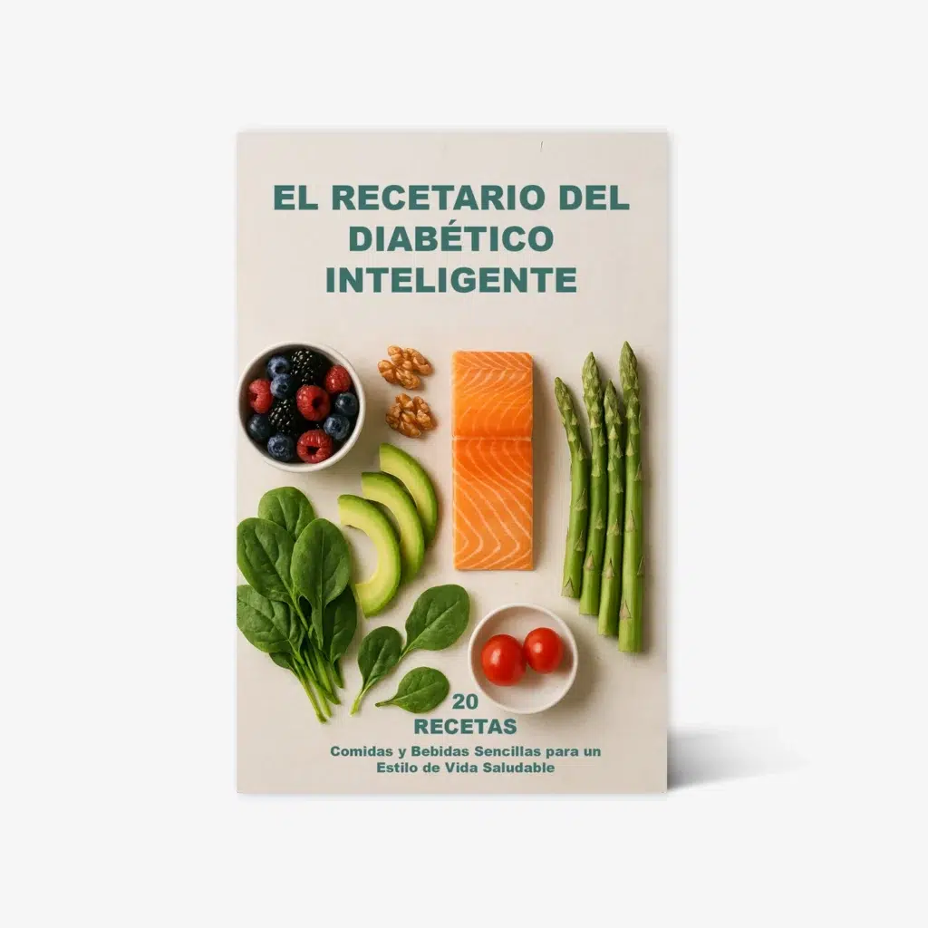 Portada del Recetario para Diabéticos Inteligente: 20 recetas saludables